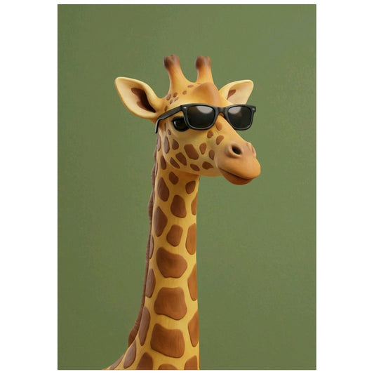 Digital Download - Print Your Own - Cool Giraffe Stationary Set