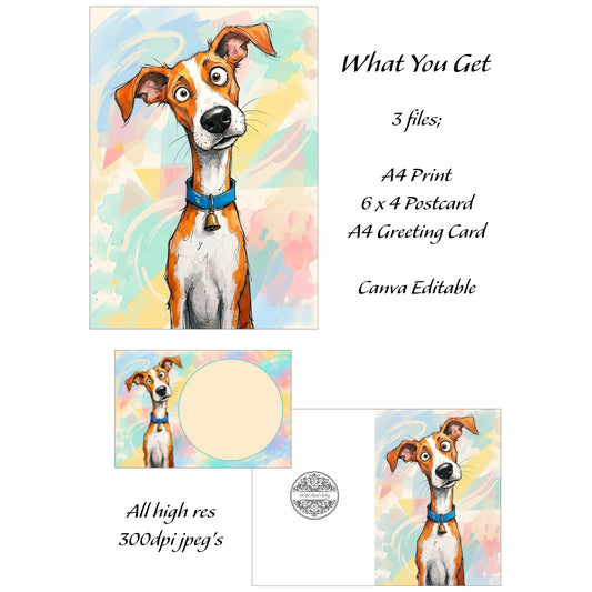 Digital Download - Print Your Own - Fun Dog Stationary Set